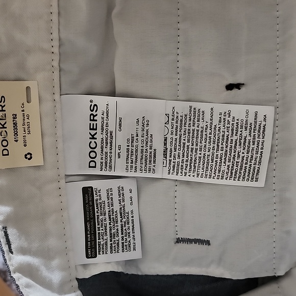 DOCKERS Men's PERFECT SHORT CLASSIC FIT SIZE 38 Blue Anchor NWT - Picture 5 of 7